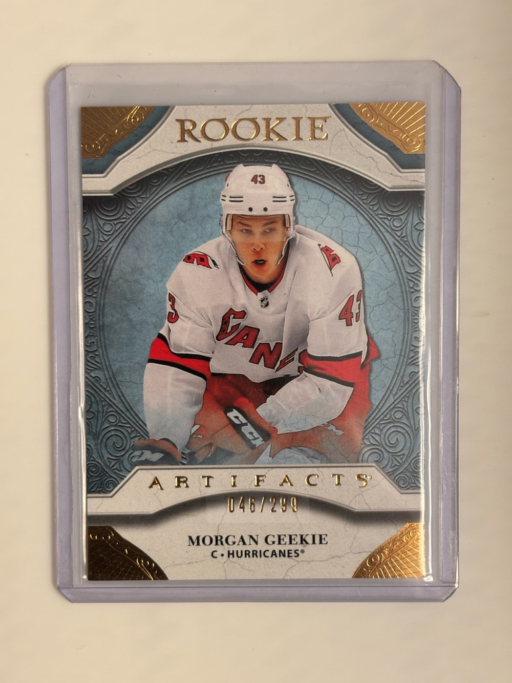 Morgan Geekie 2020-21 Upper Deck Artifacts Rookie RC /299 Hurricanes #166